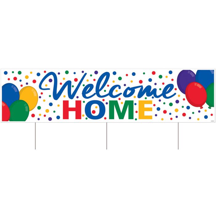 Plastic Jumbo Welcome Home Yard Sign