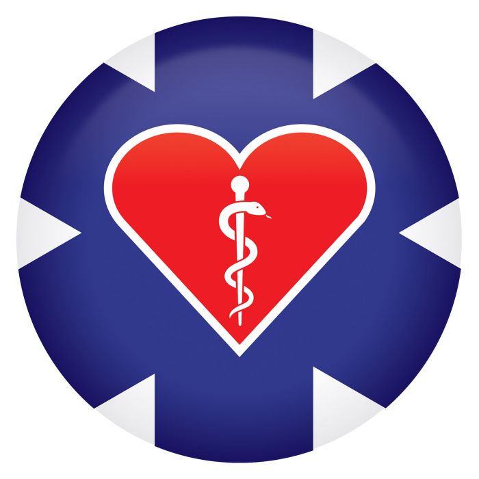 Medical Star Icon w/Heart Button