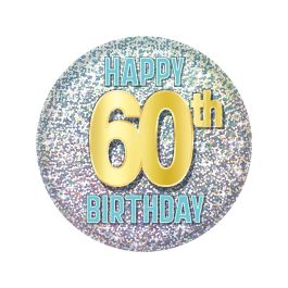 60th Birthday Button