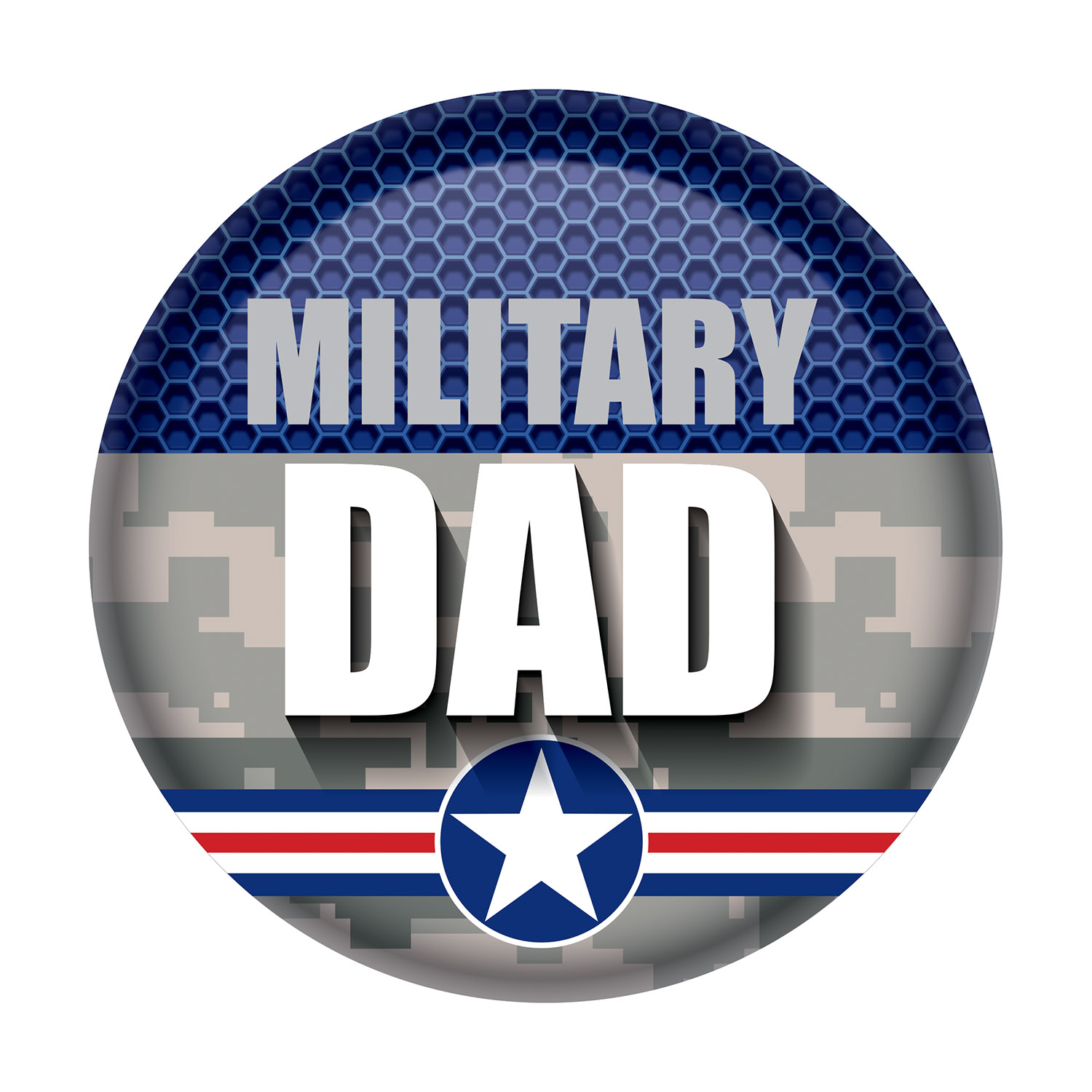 MILITARY Dad Button