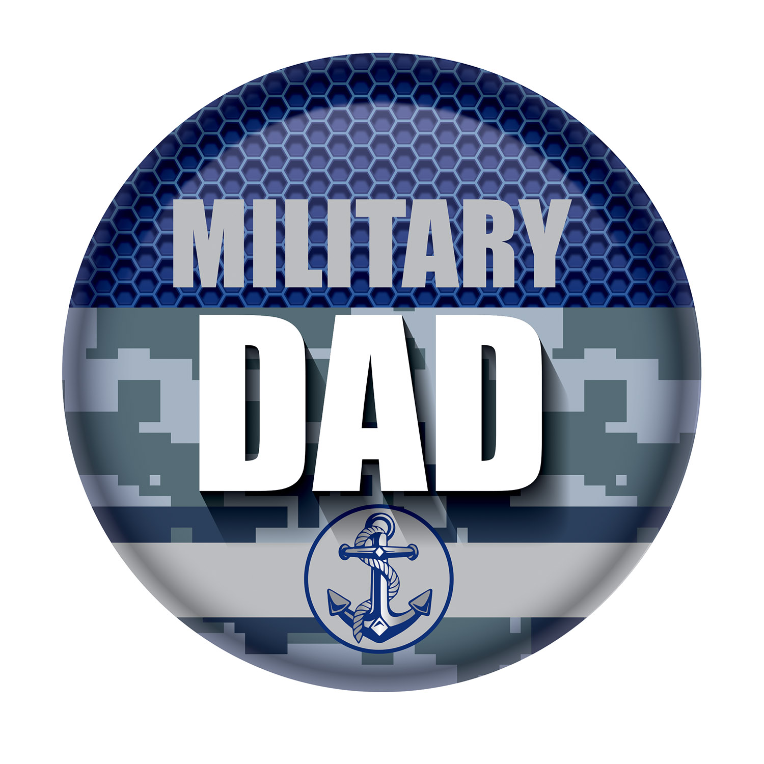 MILITARY Dad Button