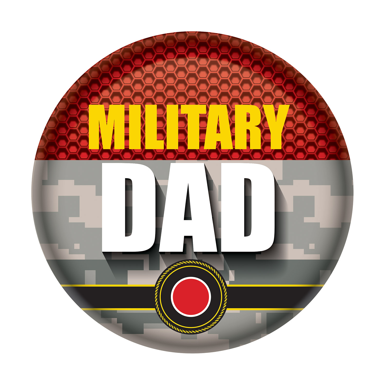 MILITARY Dad Button