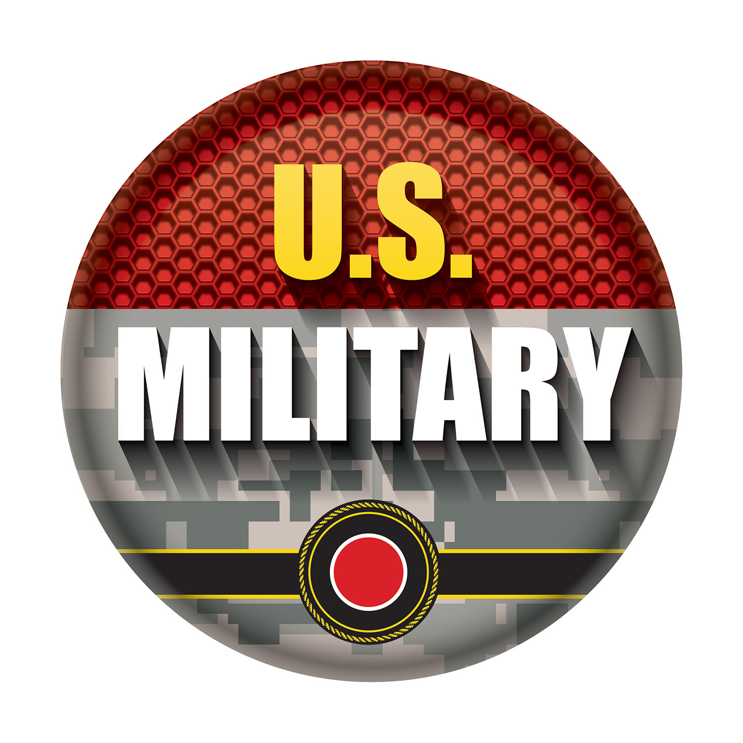 U.S. MILITARY Button