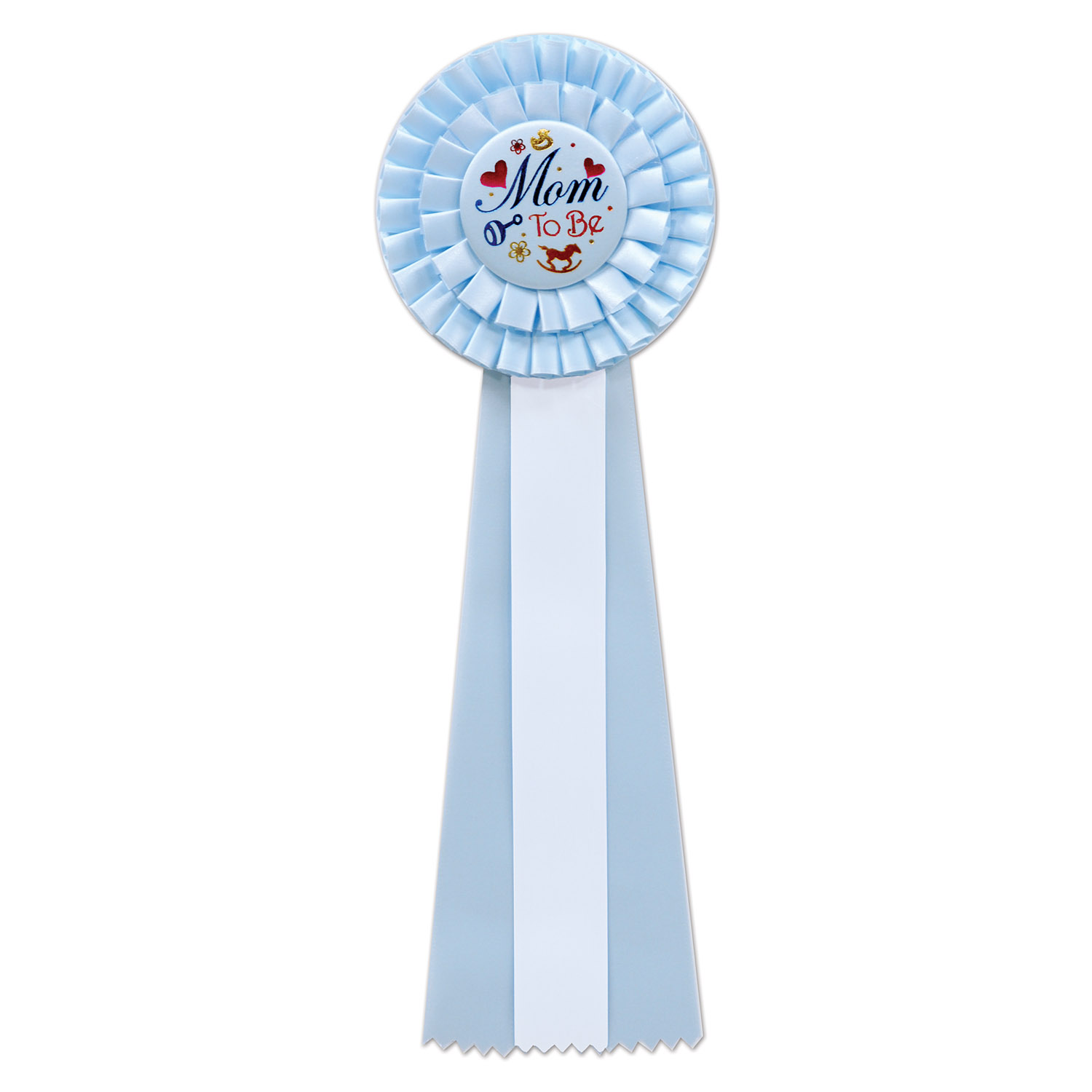 BLUE Mom To Be Deluxe Rosette