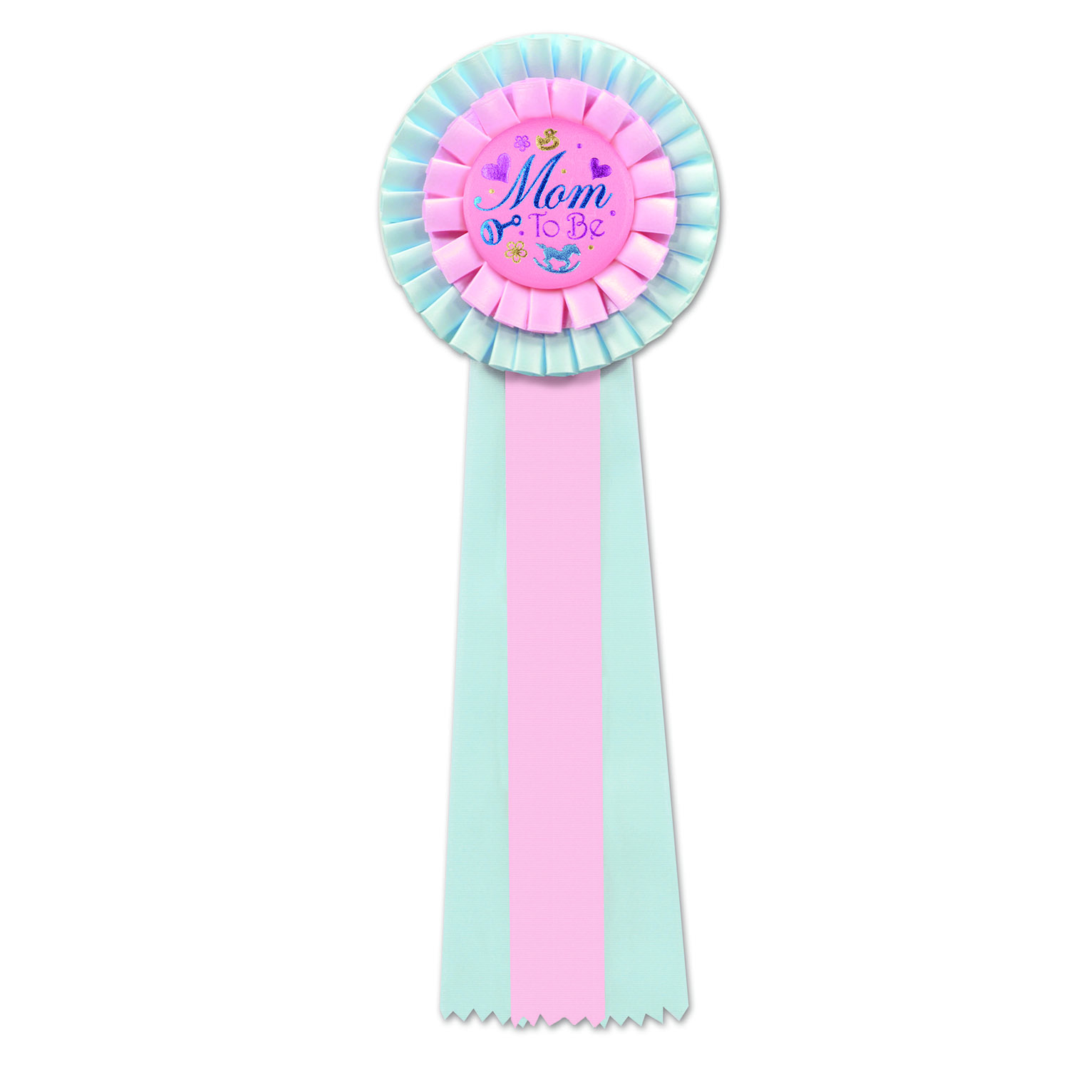 Pink/BLUE Mom To Be Deluxe Rosette